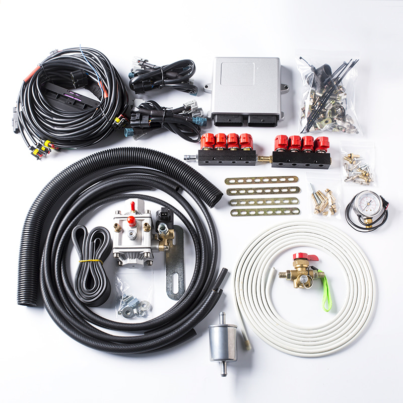 CNG multi-point EFI-kit voor 8-cilinder benzinemotor